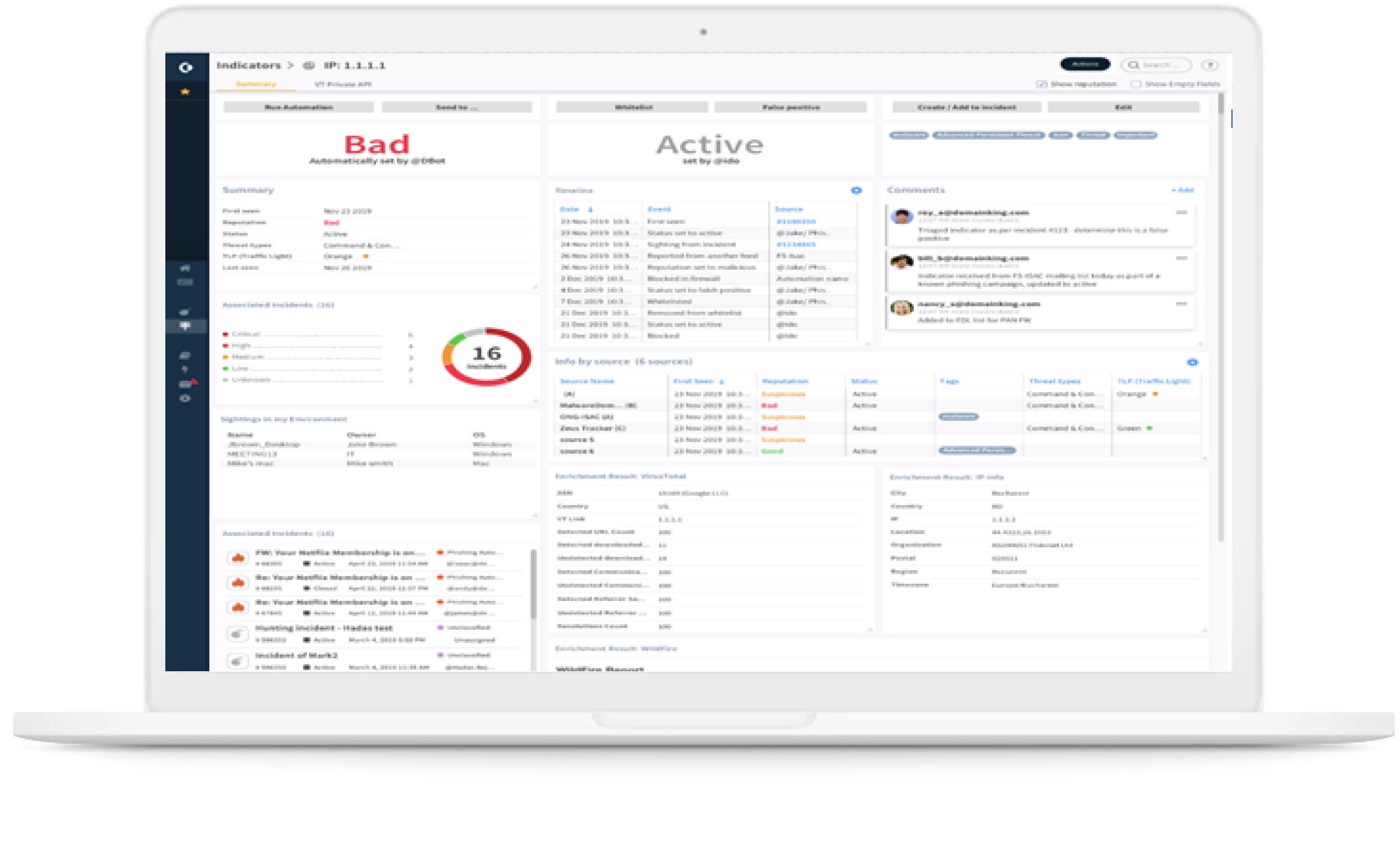 事件的威脅資訊