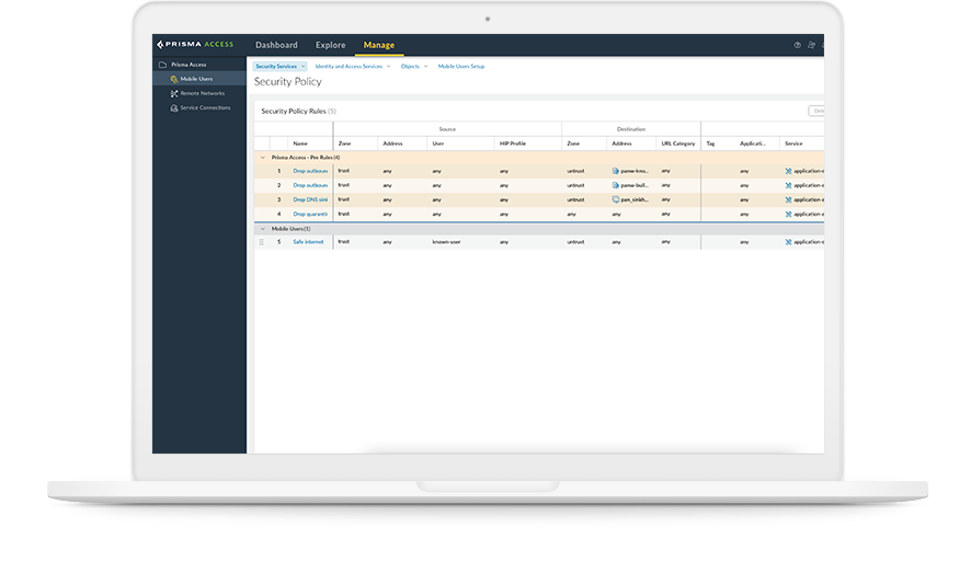 SSE 使用 FWaaS 匯聚來自多個內部部署或雲端的流量。