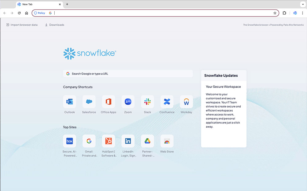 snowflake browser theme
