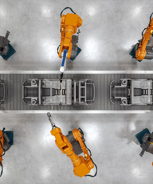 製造業倉庫內的機器