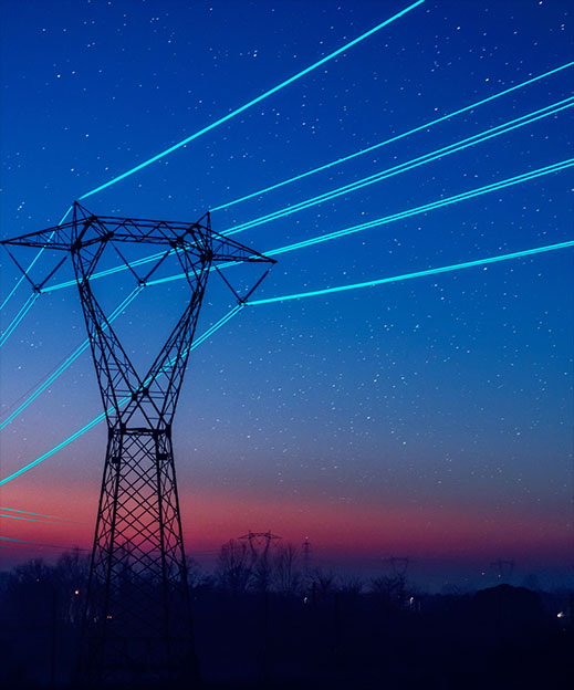 電塔和輸電線